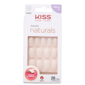Kiss New York Salon Naturals Oval Médio - Unhas Postiças