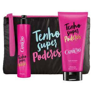 Combo Capricho Tenho Super Poderes: Desodorante Colônia 50ml + Loção Hidratante 200ml + Nécessaire
