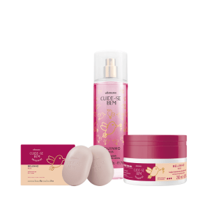 Combo Cuide-Se Bem Beijinho: Loção Hidratante, 250Ml + Body Splash, 200Ml + Sabonete Em Barra, 2 Un. 80G Cada