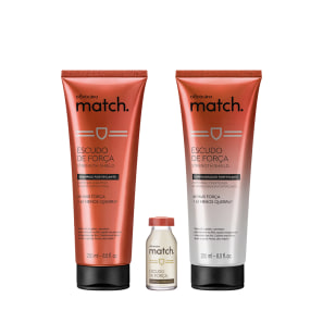 INATIVO - Combo Match Força: Shampoo, 250 ml + Condicionador, 250 ml + Ampola, 15 ml