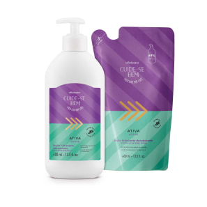 Combo Cuide-se Bem Ativa Loção Desodorante Hidratante 400ml + Refil 400ml