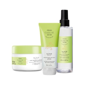 Combo Cuide-se Bem Alívio: Sabonete Líquido Vaporizador 200ml + Creme Desodorante Hidratante 100ml + Aromatizador de Ambientes 200ml