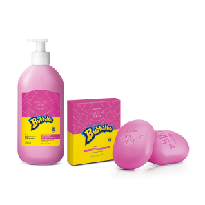 Combo Cuide-se Bem Bubbaloo Tutti Frutti: Loção Corporal 400ml + 2 Sabonetes em Barra 80g cada