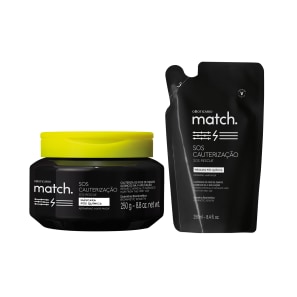 Combo o Boticário Match Máscara Capilar Pós-Química + 1 Refil