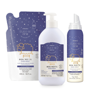 Combo Cuide-se Bem Boa Noite: Sabonete em Mousse 150ml + Loção Corporal 400ml + Refil 400ml