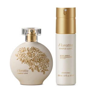 Combo Floratta Simple Love: Desodorante Colônia 75ml + Body Spray 100ml + Loção Hidratante Desodorante 200ml