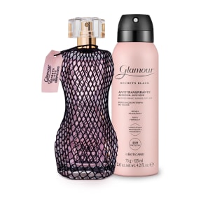 Desodorante Antitranspirante Aerossol Glamour Secrets Black 75g/125ml