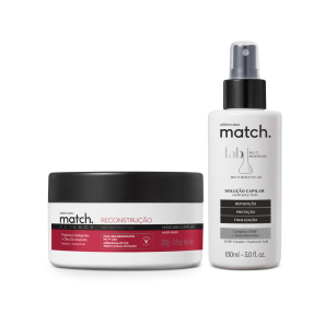 Combo Match Science Reconstrução: Máscara Capilar 250g + Spray Capilar 150ml