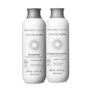 Combo Malbec Club Anticaspa: Shampoo 250ml + Condicionador 250ml
