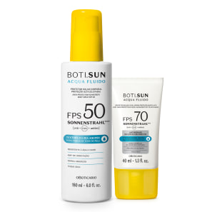 Combo Boti.Sun: Spray Protetor Solar FPS 50 + Protetor Solar Facial FPS 70