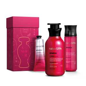 Kit Presente Dia das Mães Nativa SPA Ameixa: Loção Hidratante Desodorante Corporal 400ml + Body Splash 200ml + Creme de Mãos 75g