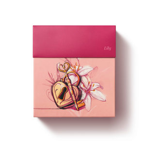 Kit Presente de Dia dos Namorados Lily: Eau de Parfum 75ml + Creme Acetinado 250g + Caixa de Presente