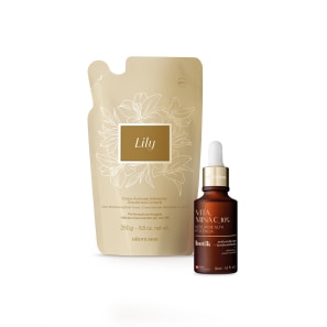 Combo Autocuidado: Sérum de Alta Potência Vitamina C Botik 30ml + Refil Creme Acetinado Lily 250g