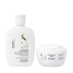 Kit Alfaparf Semi Di Lino Diamond - Shampoo 250ml + Máscara 200ml