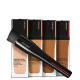 Kit Shiseido Synchro Skin Radiant Lifting FPS 30 & Hasu Foundation Brush (5 Produtos)