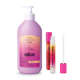 Combo Melissa: Gloss Labial Glossy Pink 5,5ml + Gloss Labial Glossy Plastic Lips 5,5ml + Loção Corporal 400ml
