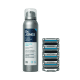 Combo Recargas The Razor 4 + Espuma de Barbear Hidratante Precision Foam 154g/160ml
