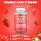 Gummy Hair Suplemento Alimentar em Goma Morango do Amor (3)