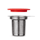 Infusor Para Chá Inox - Moncloa - Fair Infuser Com Tampa - Vermelho (1)