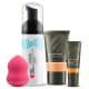 Kit Corretivo Aqua cor 05 + Base Aqua cor 04Q + Espuma de Limpeza Tchau Poluição + Esponja Facial