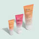 Combo Skin.q Lábios, Rosto e Corpo: Esfoliante Facial 50g + Creme Hidratante Corporal 30ml + Balm Labial 7,5g V2 (1)