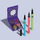 Combo Olhar Poderoso QDB As Meninas Superpoderosas: Mini Paleta de Sombras 4g + 3 Canetas Delineadoras 0,4g cada (1)