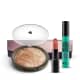 Kit Pó Iluminador Marmorizado + Máscara de cílios Escândalo Preti Alongamento + Batom Mate Veludo Marronterra + Caixa Cubo G (1)