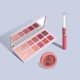 Combos QDB 7Belo: Blush Cremoso Coral Natural + Batom Duo Gloss Iogurte Nostalgia + Palette de Sombras Quartzo (1)