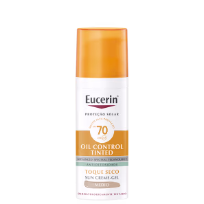 Eucerin Sun Oil Control Cor Média FPS 70 - Protetor Solar Facial com Cor 50ml