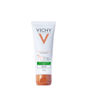 Vichy Capital Soleil Purify FPS 70 Sem Cor - Protetor Solar Antioleosidade 40g