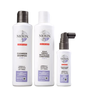 Kit Nioxin Trial Sistema 5 de Tratamento Contra Afinamento Capilar (3 Produtos)