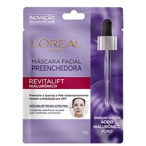 L'Oréal Paris Revitalift Hialurônico Preenchedora - Máscara Facial em Tecido Redutor de Linhas 30g