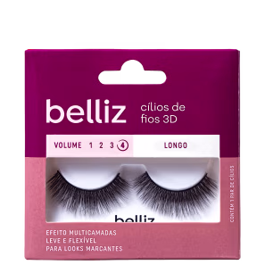 Belliz 3D Volume 4 Longo 204 - Cílios Postiços (2 Unidades)
