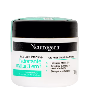 Neutrogena Face Care Intensive Matte 3 em 1 - Hidratante Facial