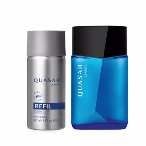 Combo Quasar Classic: Desodorante Colônia 100ml + Refil 100ml