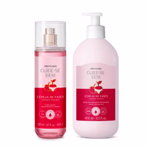 Combo Cuide-se Bem Cereja De Fases: Body Splash 200ml + Loção Corporal 400ml