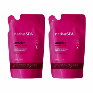 Refil Nativa SPA Loção Desodorante Hidratante Corporal Ameixa 400ml (2 itens)