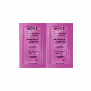 Sachê Kit Match Hidratação Antifrizz: Shampoo 7ml + Condicionador 7ml