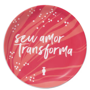 o Boticário Seu Amor Transforma - Prato de Cerâmica