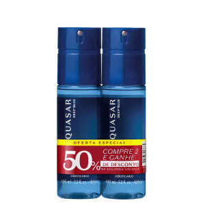 Combo Presente Dia dos Pais Quasar Blue: Body Spray 100ml + Desodorante Roll-On 55ml + Caixa Presenteável