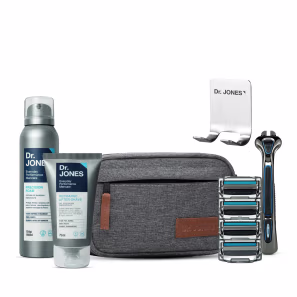Kit Barbear Clássico The Razor 4 + Suporte (6 itens)