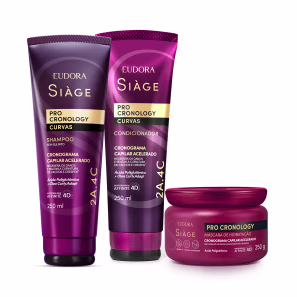 Kit Eudora Siàge Pro Cronology Curvas Trio Hidratação