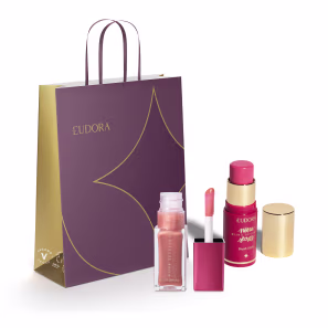 Combo Presente Niina Secrets: Gloss 7ml + Blush 5g + Sacola