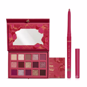 Combo Niina Secrets Soft Petals: Paleta de Sombras 10g + Lapiseira Labial Rosa Secreta 1,2g