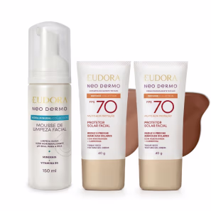 Combo Neo Dermo Purific Collection: Gel de Limpeza 150ml + Tônico Facial 200ml + Esfoliante Facial 75g