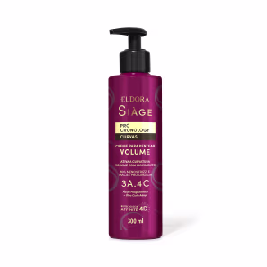 Creme para Pentear Volume Siàge Pro Cronology Curvas 300ml