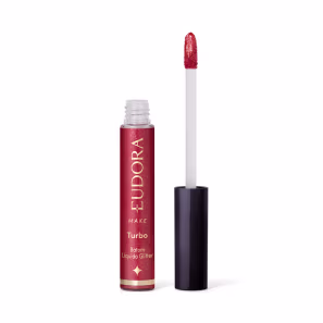 Batom Líquido Vermelho Glitter Magic Eudora Make Turbo