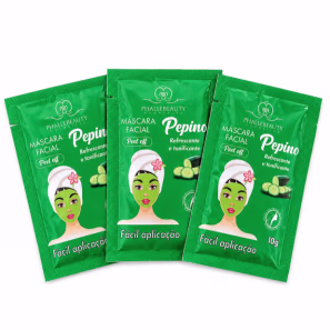 Kit 3 Máscaras Faciais Pepino Peel Off  10g cada - Phállebeauty