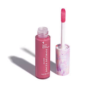 Gloss Labial Rosa Cuide-se Bem Doces Delírios Algodão Doce Quem disse, Berenice? 10ml