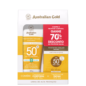 Kit Australian Gold Instant Bronzer - Protetor Solar Corporal + Bronzeador